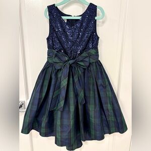 Pippa & Julie Navy Sequin Dress